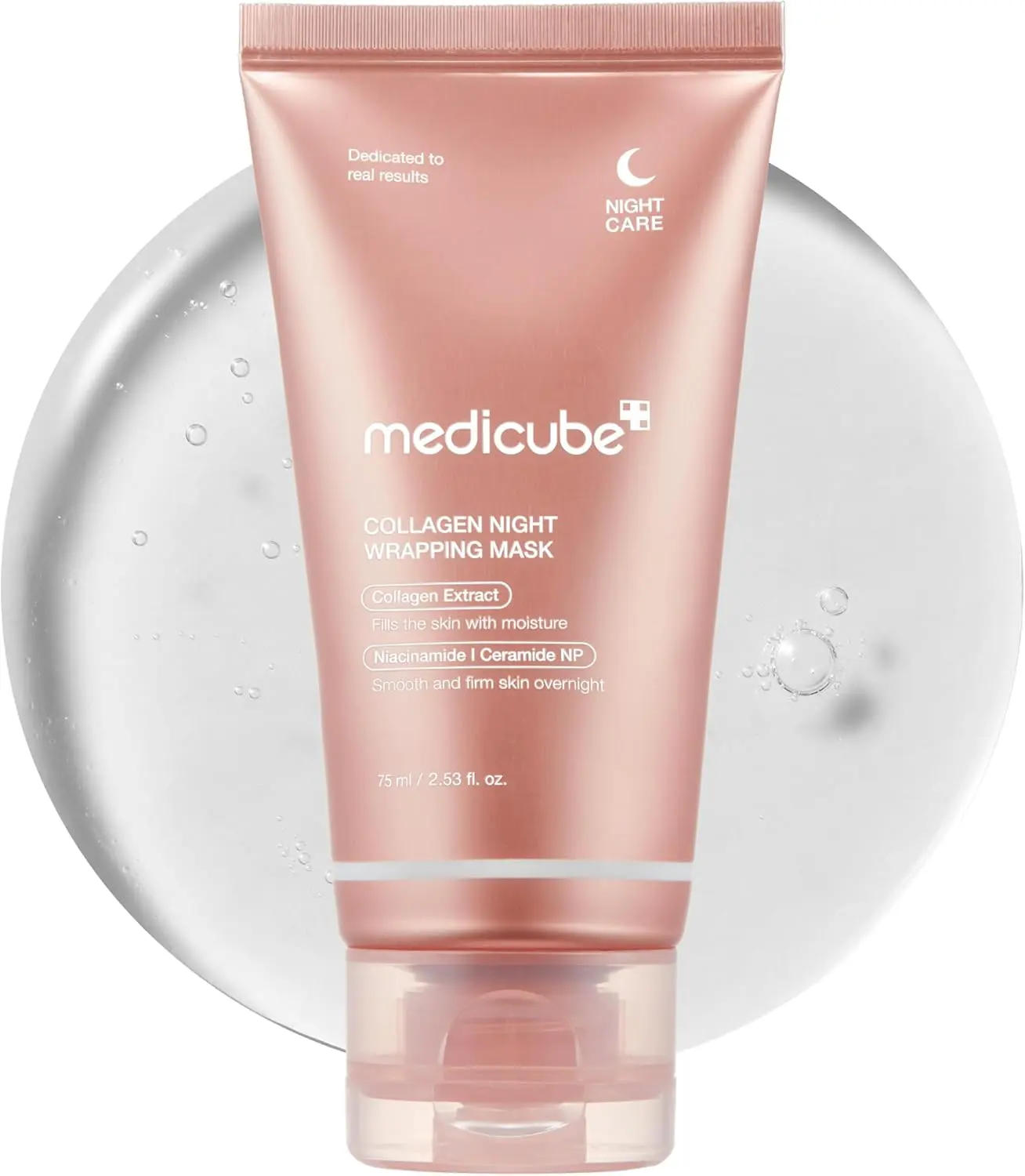 medicube Collagen Night Wrapping Peel Off Facial Mask Pack Elasticity & Hydration Care Reduces Sagging & Dullness Hydrolyzed Collagen For Glowing Skin Korean Skin Care 75ml